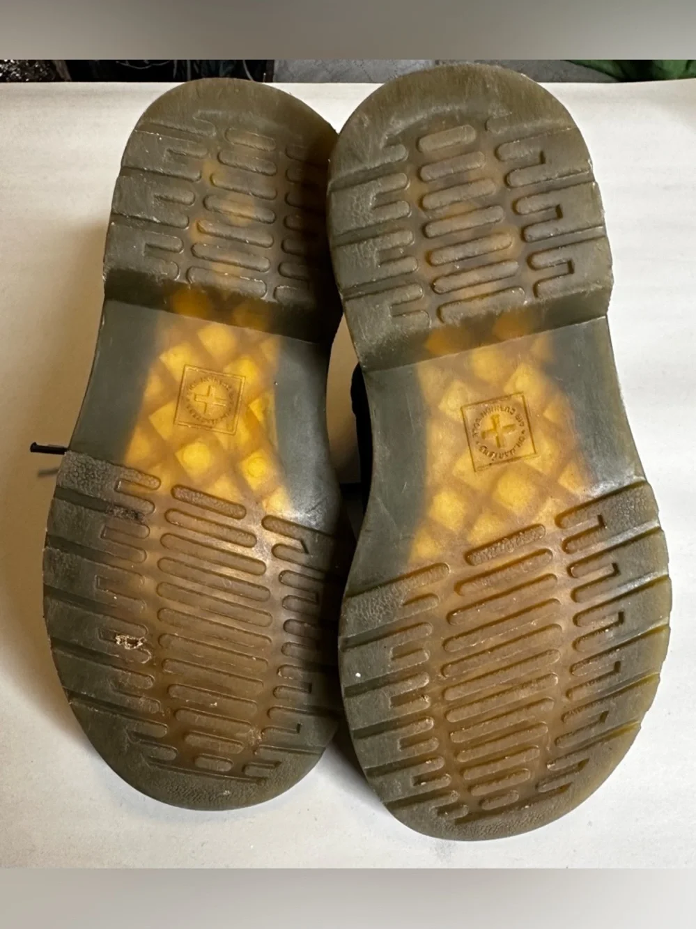 Dr. Martens Kids Black Leather Lace-Up Boots Size 13